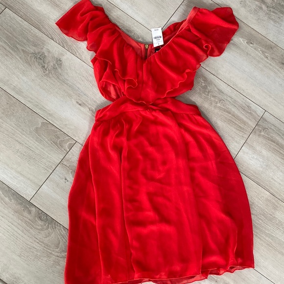 NWT Wetseal Red Side Cutout Dress - Picture 1 of 2